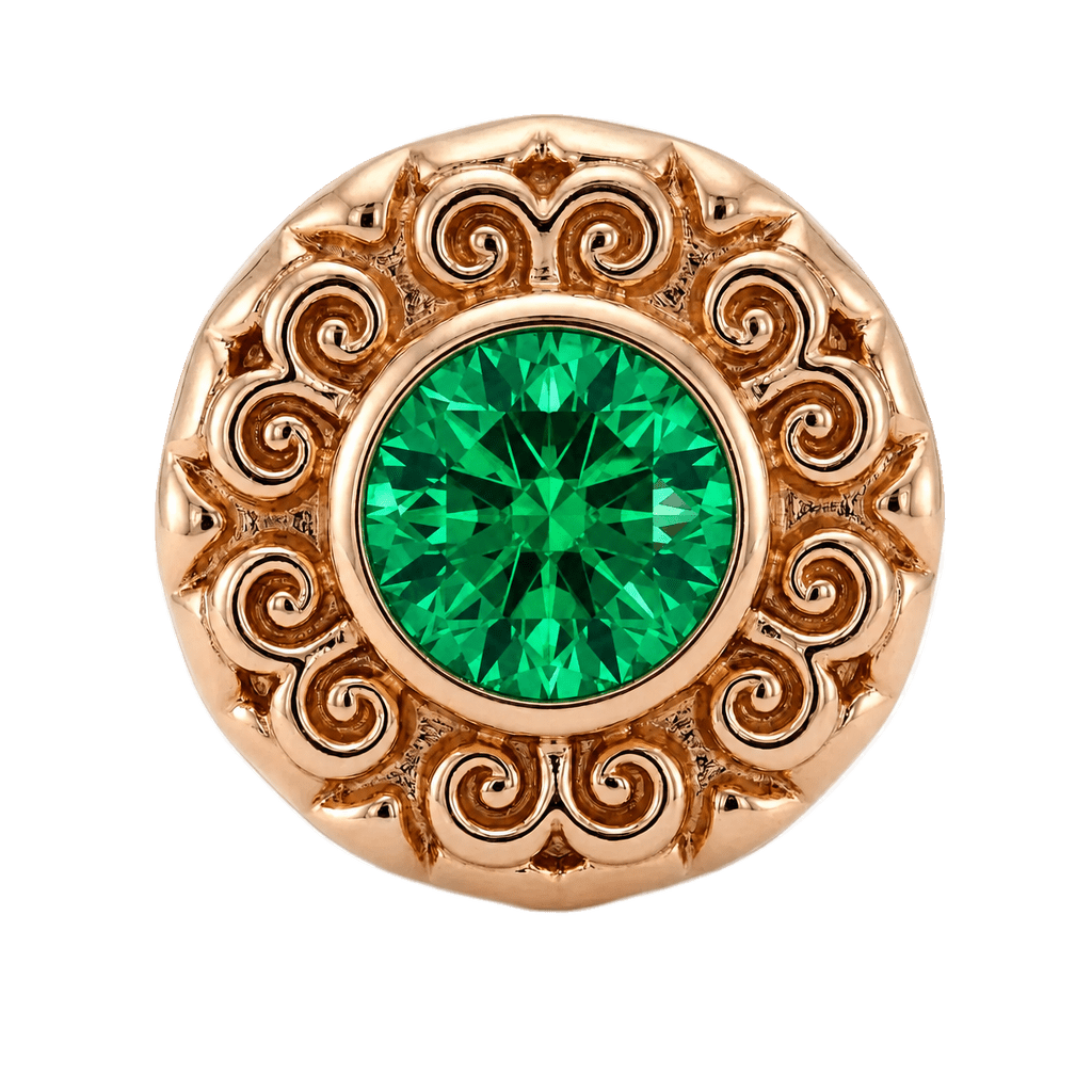 Round Elegance - 14K Gold Threadless/Threaded - piercing-zone.com