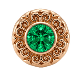 Round Elegance - 14K Gold Threadless/Threaded - piercing-zone.com