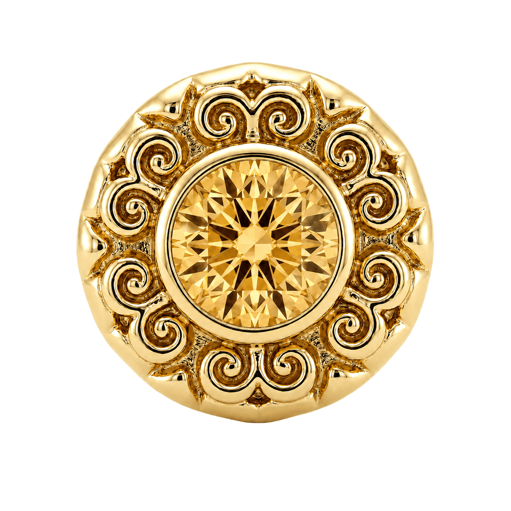 Round Elegance - 14K Gold Threadless/Threaded - piercing-zone.com