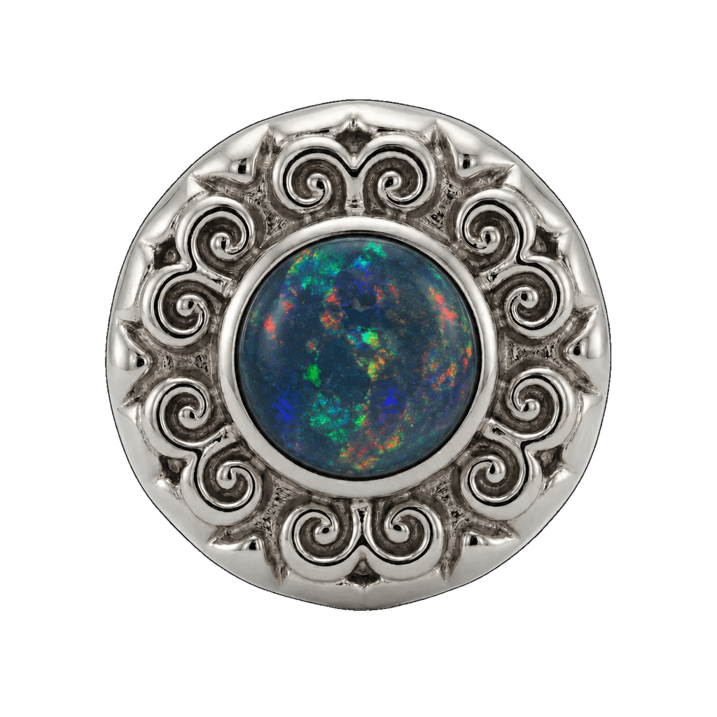 Round Elegance - 14K Gold Threadless/Threaded - piercing-zone.com