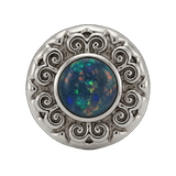 Round Elegance - 14K Gold Threadless/Threaded - piercing-zone.com