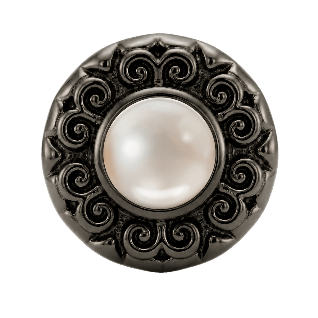 Round Elegance - 14K Gold Threadless/Threaded - piercing-zone.com
