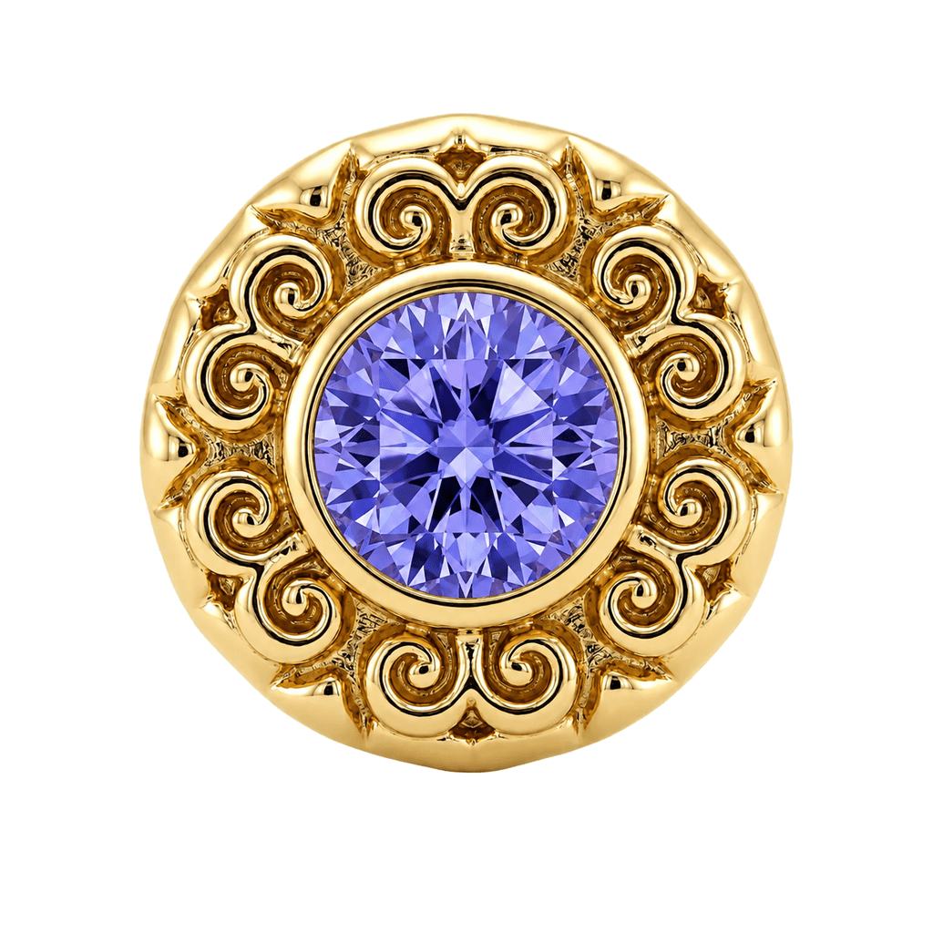 Round Elegance - 14K Gold Threadless/Threaded - piercing-zone.com