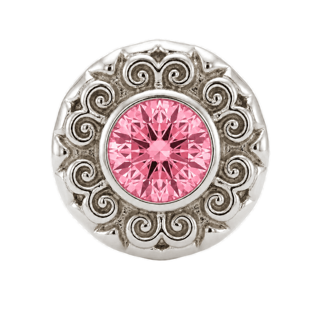 Round Elegance - 14K Gold Threadless/Threaded - piercing-zone.com