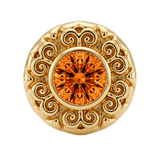 Round Elegance - 14K Gold Threadless/Threaded - piercing-zone.com