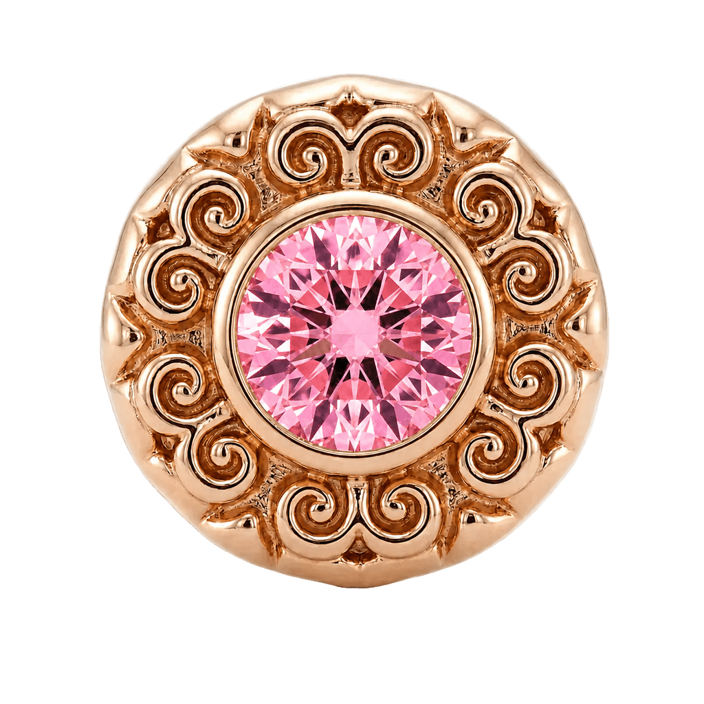 Round Elegance - 14K Gold Threadless/Threaded - piercing-zone.com