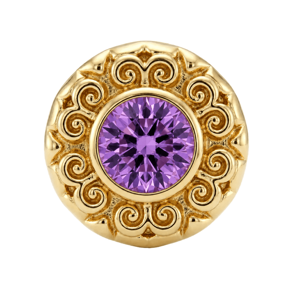 Round Elegance - 14K Gold Threadless/Threaded - piercing-zone.com