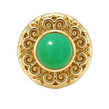 Round Elegance - 14K Gold Threadless/Threaded - piercing-zone.com
