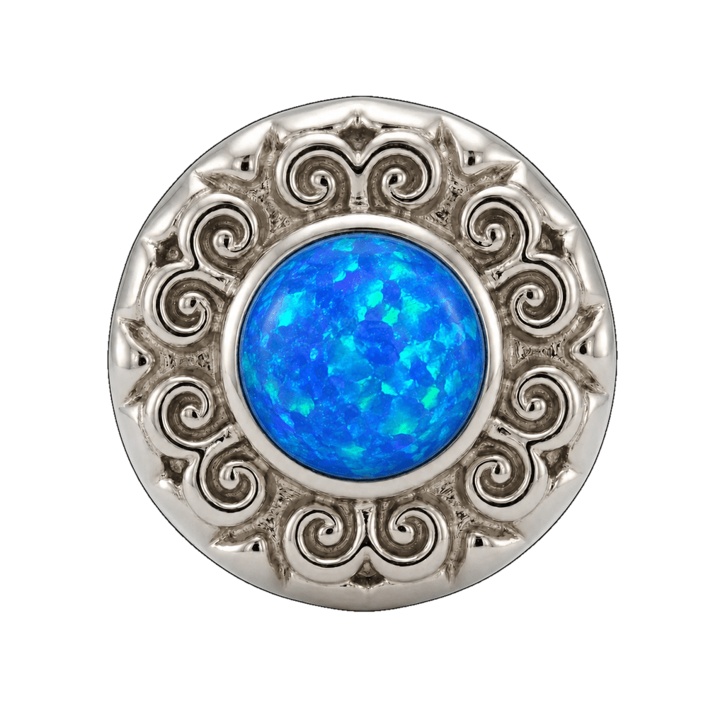 Round Elegance - 14K Gold Threadless/Threaded - piercing-zone.com