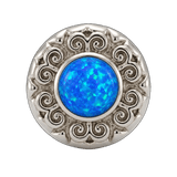 Round Elegance - 14K Gold Threadless/Threaded - piercing-zone.com