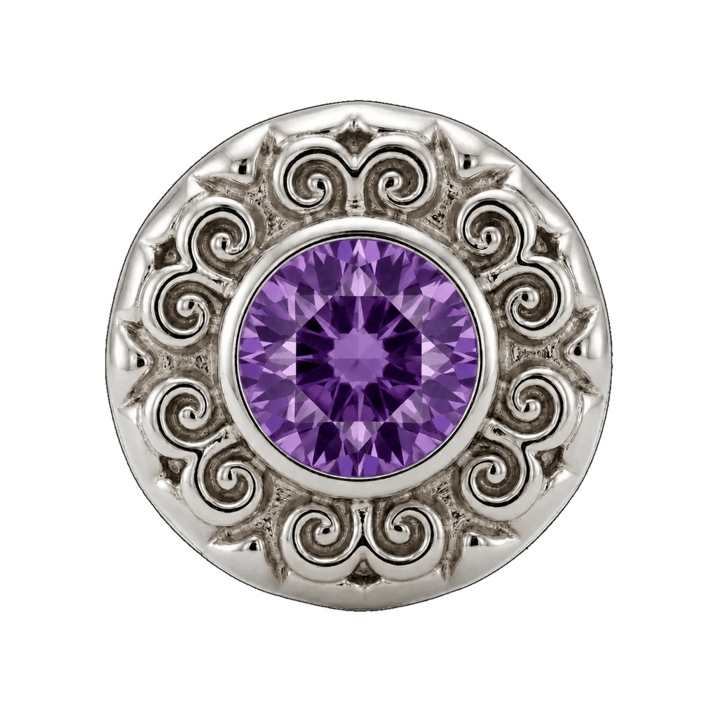 Round Elegance - 14K Gold Threadless/Threaded - piercing-zone.com
