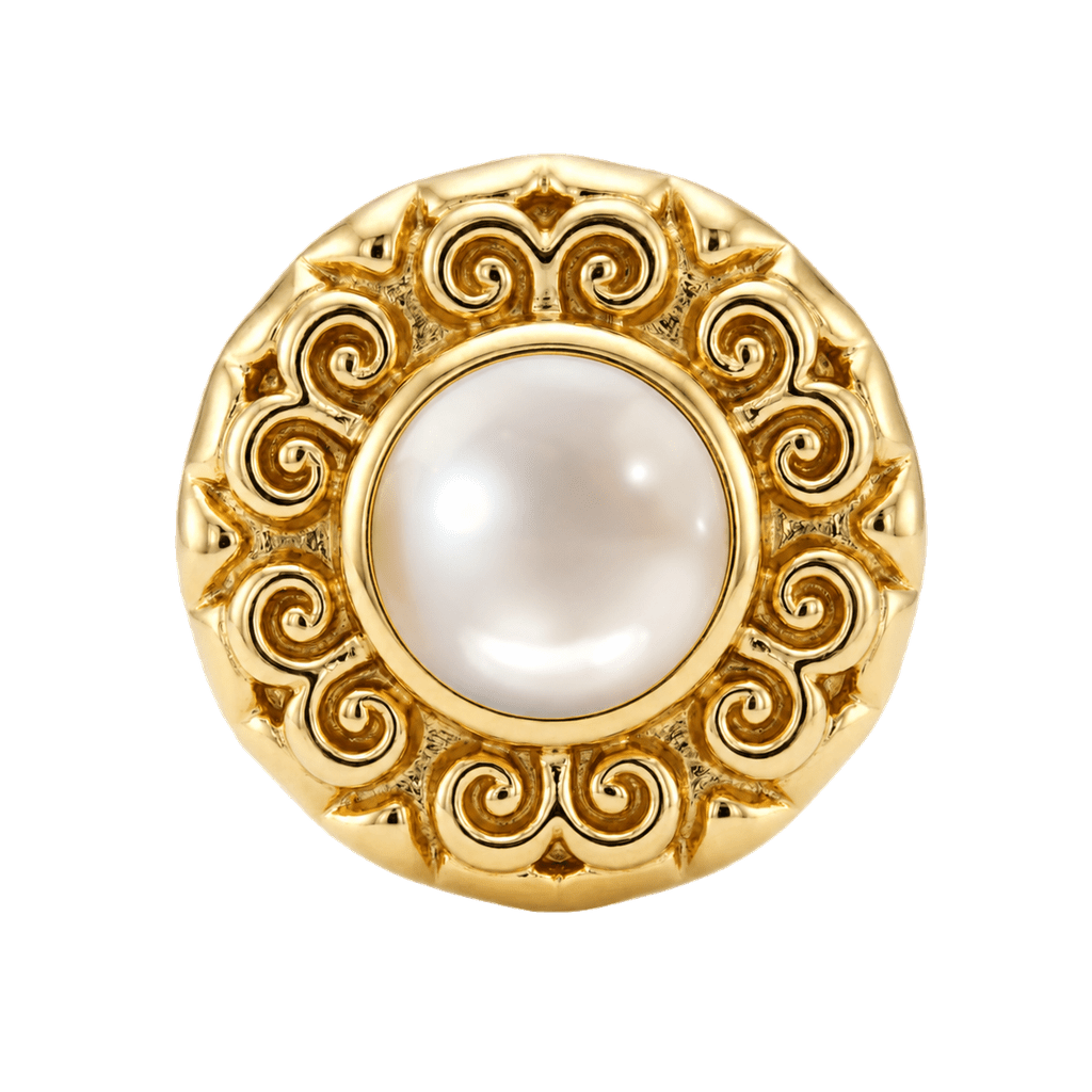 Round Elegance - 14K Gold Threadless/Threaded - piercing-zone.com