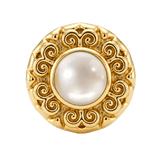 Round Elegance - 14K Gold Threadless/Threaded - piercing-zone.com