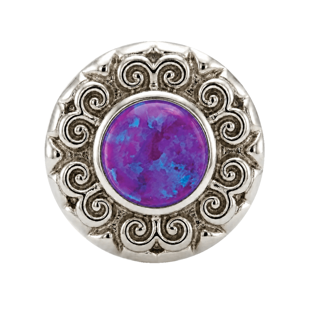 Round Elegance - 14K Gold Threadless/Threaded - piercing-zone.com