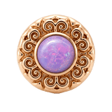 Round Elegance - 14K Gold Threadless/Threaded - piercing-zone.com