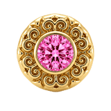 Round Elegance - 14K Gold Threadless/Threaded - piercing-zone.com
