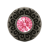 Round Elegance - 14K Gold Threadless/Threaded - piercing-zone.com