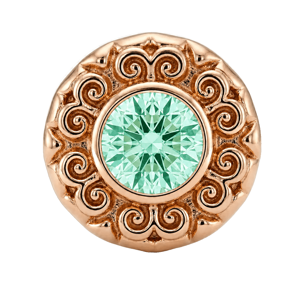 Round Elegance - 14K Gold Threadless/Threaded - piercing-zone.com