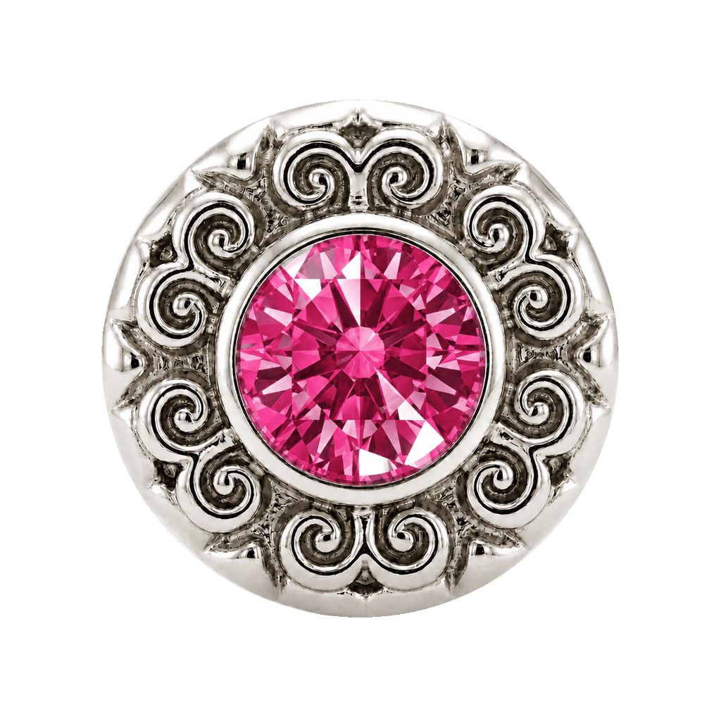 Round Elegance - 14K Gold Threadless/Threaded - piercing-zone.com