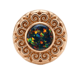 Round Elegance - 14K Gold Threadless/Threaded - piercing-zone.com