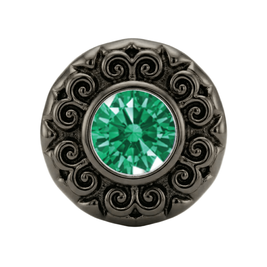 Round Elegance - 14K Gold Threadless/Threaded - piercing-zone.com