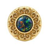 Round Elegance - 14K Gold Threadless/Threaded - piercing-zone.com