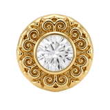 Round Elegance - 14K Gold Threadless/Threaded - piercing-zone.com