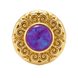 Round Elegance - 14K Gold Threadless/Threaded - piercing-zone.com