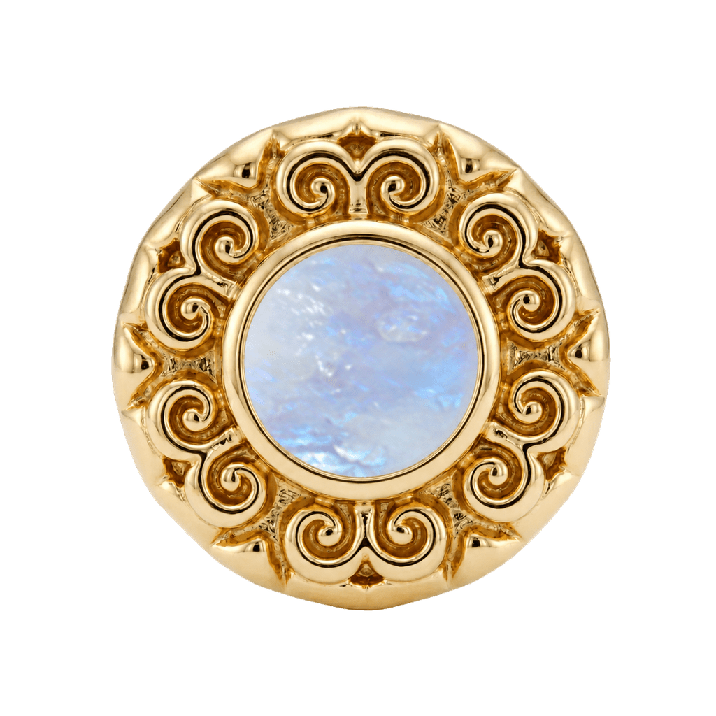 Round Elegance - 14K Gold Threadless/Threaded - piercing-zone.com