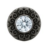 Round Elegance - 14K Gold Threadless/Threaded - piercing-zone.com