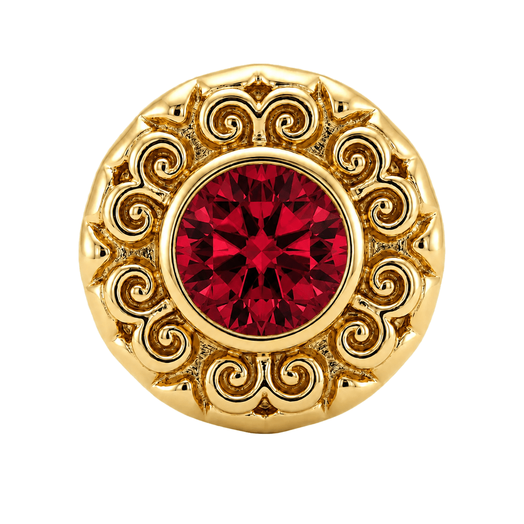 Round Elegance - 14K Gold Threadless/Threaded - piercing-zone.com