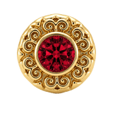 Round Elegance - 14K Gold Threadless/Threaded - piercing-zone.com