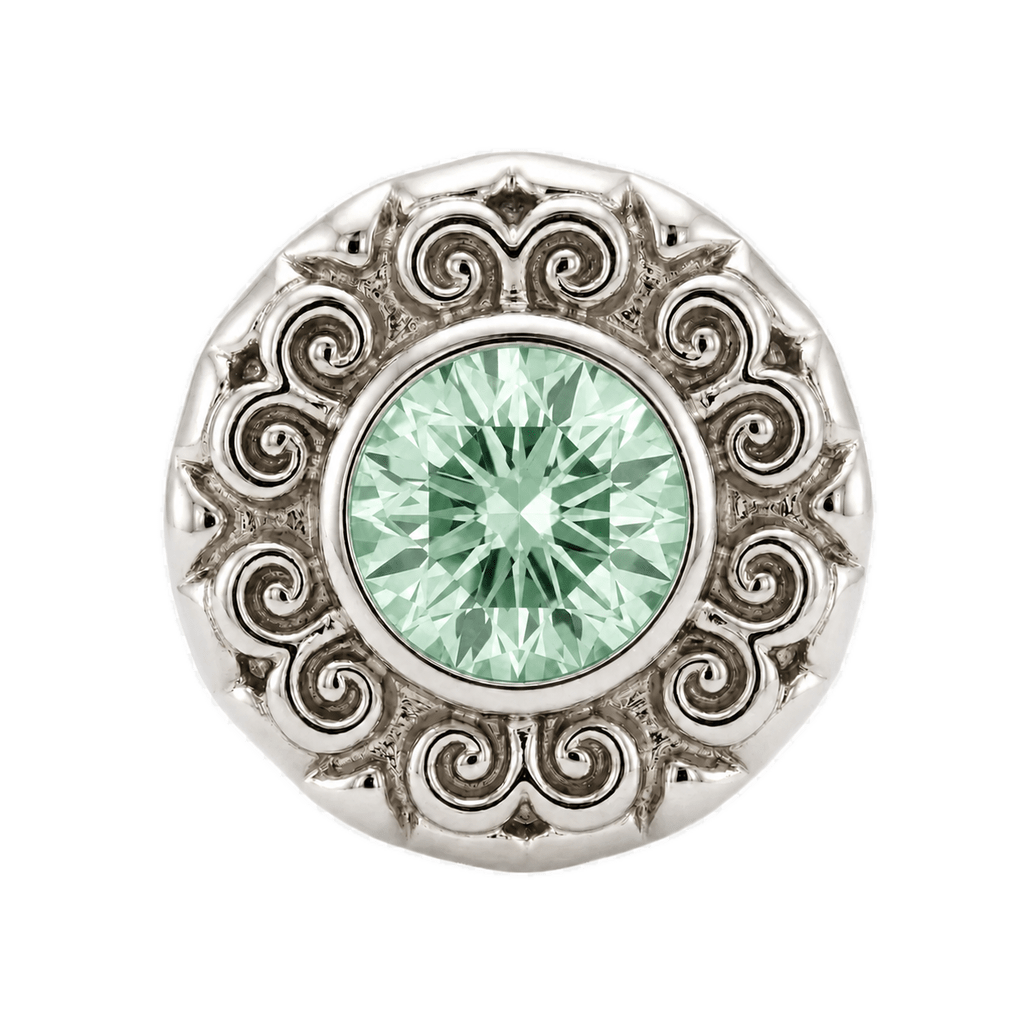 Round Elegance - 14K Gold Threadless/Threaded - piercing-zone.com