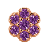 Rounded Flower - 14K Gold Threadless/Threaded - piercing-zone.com