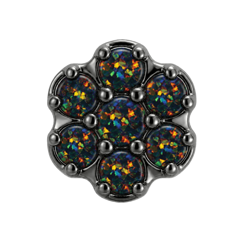 Rounded Flower - 14K Gold Threadless/Threaded - piercing-zone.com