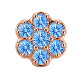 Rounded Flower - 14K Gold Threadless/Threaded - piercing-zone.com