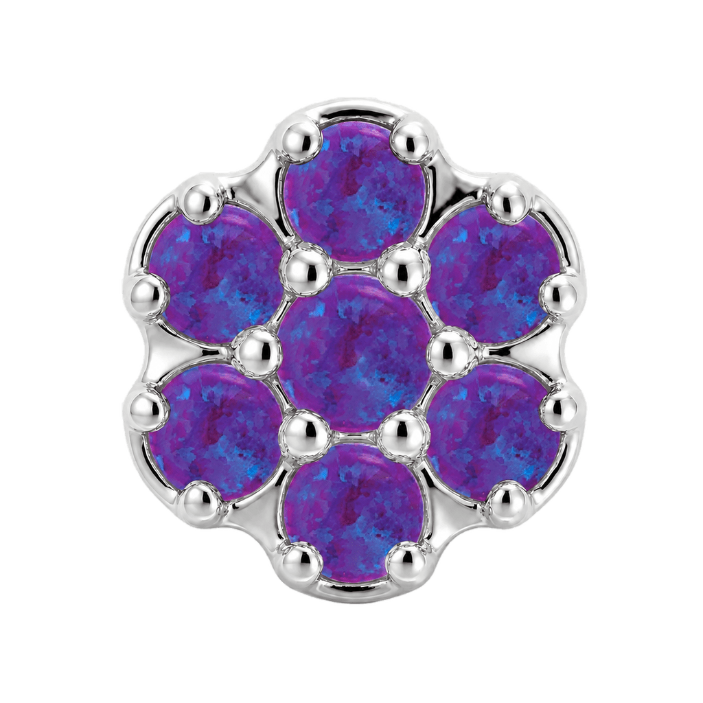 Rounded Flower - 14K Gold Threadless/Threaded - piercing-zone.com