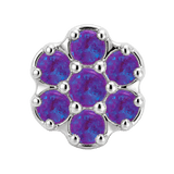 Rounded Flower - 14K Gold Threadless/Threaded - piercing-zone.com