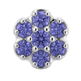 Rounded Flower - 14K Gold Threadless/Threaded - piercing-zone.com