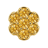 Rounded Flower - 14K Gold Threadless/Threaded - piercing-zone.com