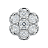 Rounded Flower - 14K Gold Threadless/Threaded - piercing - zone.com