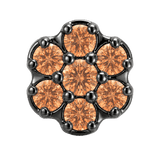 Rounded Flower - 14K Gold Threadless/Threaded - piercing-zone.com