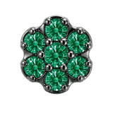 Rounded Flower - 14K Gold Threadless/Threaded - piercing-zone.com