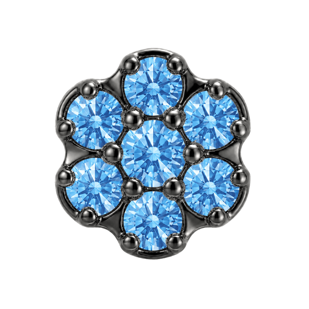 Rounded Flower - 14K Gold Threadless/Threaded - piercing-zone.com