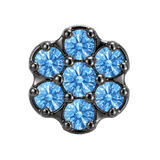 Rounded Flower - 14K Gold Threadless/Threaded - piercing-zone.com