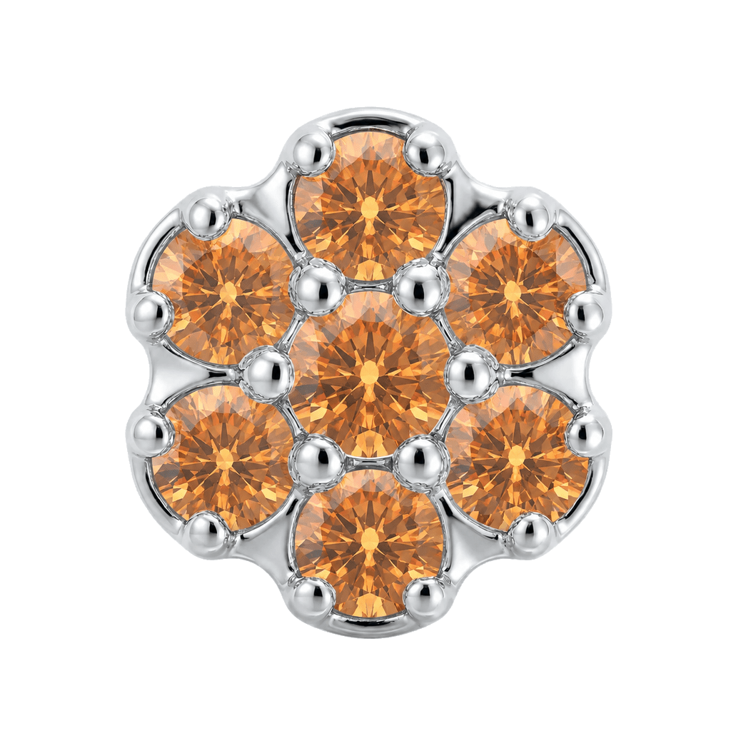 Rounded Flower - 14K Gold Threadless/Threaded - piercing-zone.com