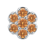 Rounded Flower - 14K Gold Threadless/Threaded - piercing-zone.com