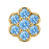 Rounded Flower - 14K Gold Threadless/Threaded - piercing-zone.com