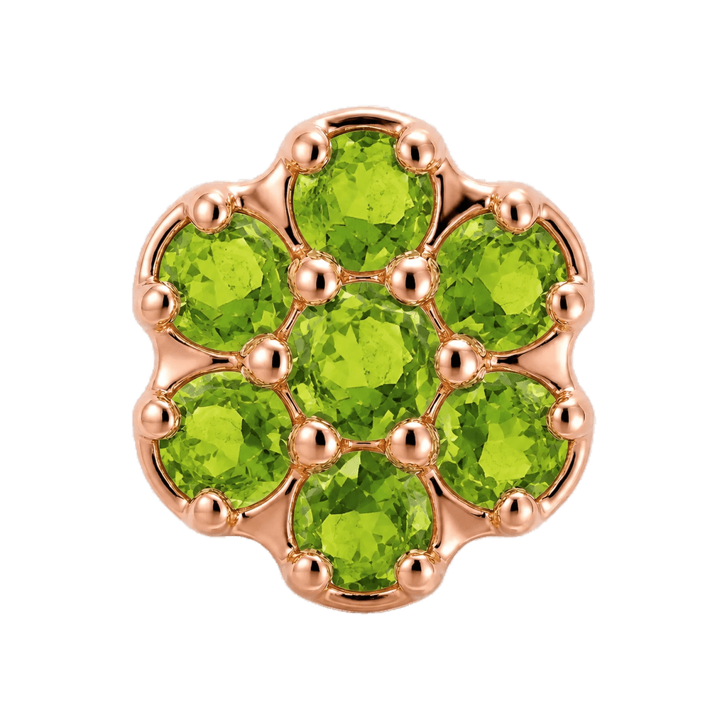 Rounded Flower - 14K Gold Threadless/Threaded - piercing-zone.com