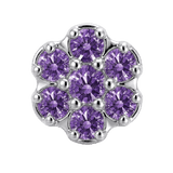 Rounded Flower - 14K Gold Threadless/Threaded - piercing-zone.com
